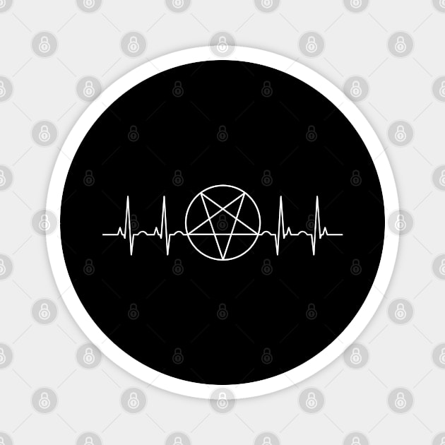 Pentagram Heartbeat Magnet by Stoney09